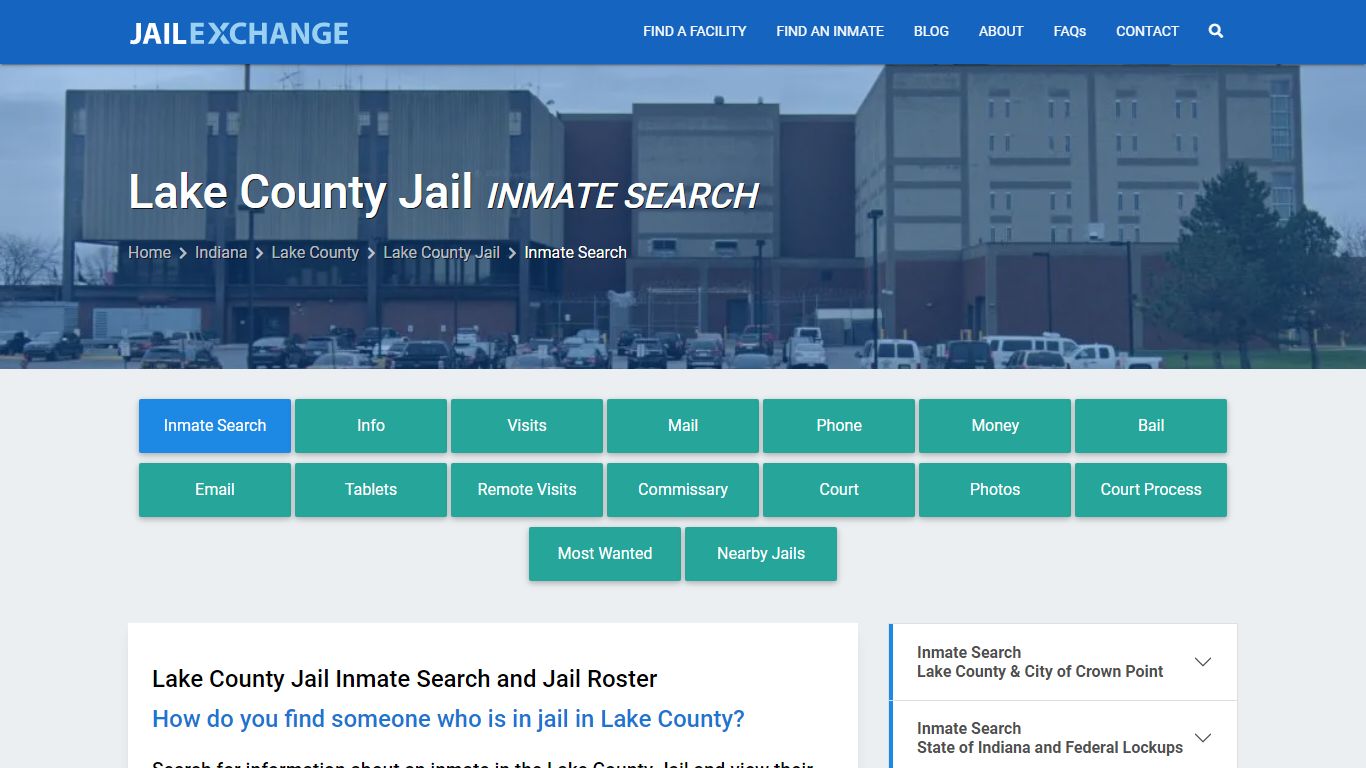 Inmate Search: Roster & Mugshots - Lake County Jail, IN - Jail Exchange